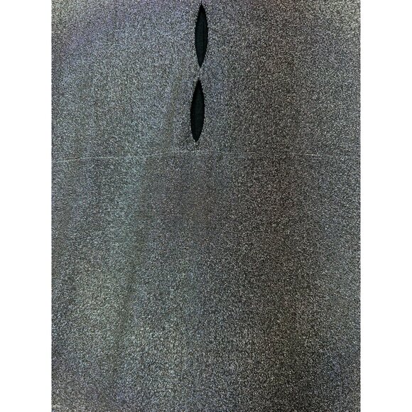 Hollister Women's Sparkle Mini Bodycon Dress Key Hole Size M Silver Long Sleeve - Picture 8 of 10